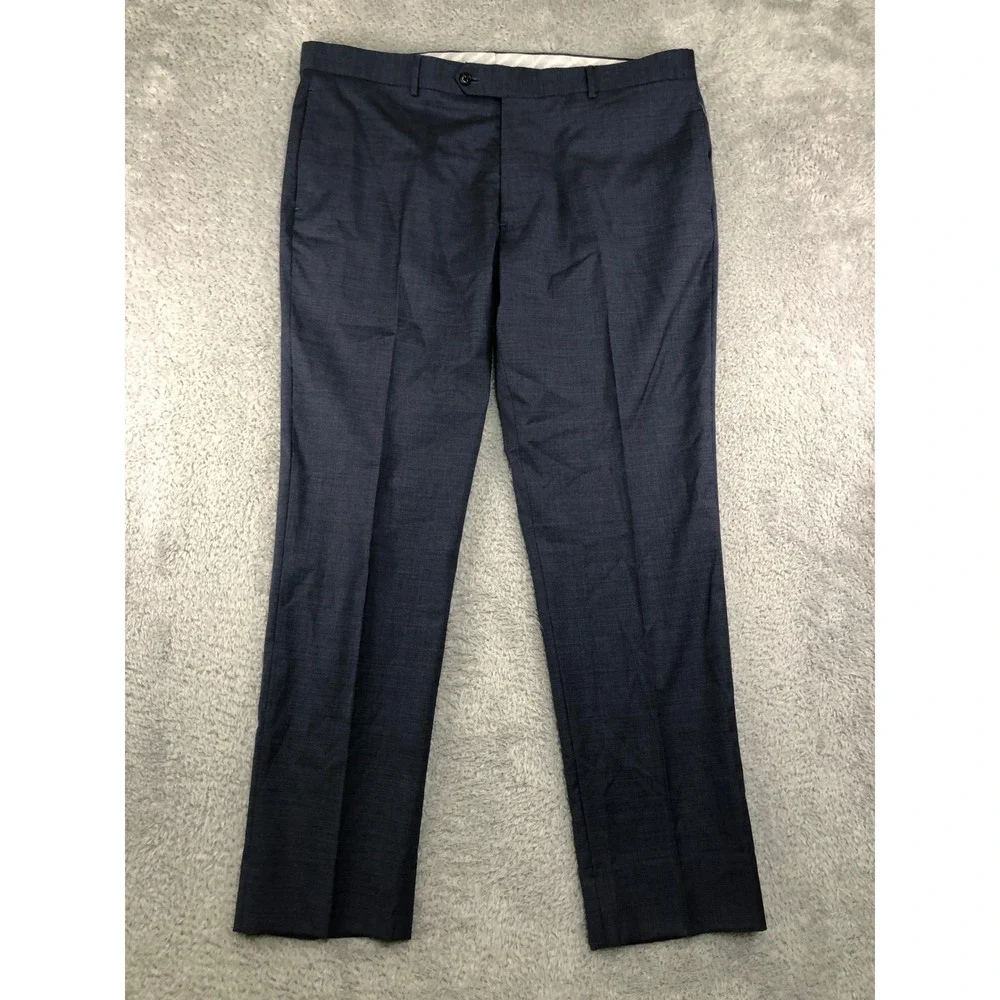 Brooks Brothers Pants Men 40x32 Blue Wool 1818 Classic Reda 1865 Micro-Check